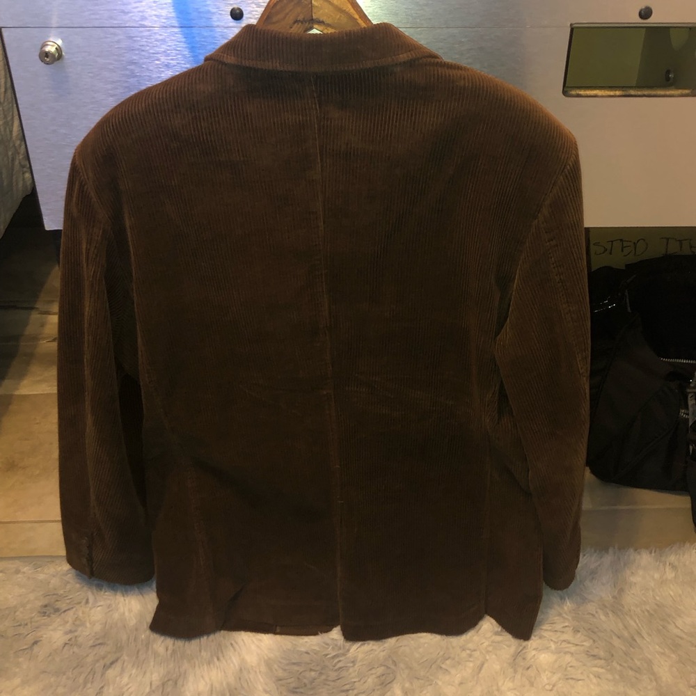 Andrew Fezza Corduroy Coat Two Button Outside/Ins… - image 6